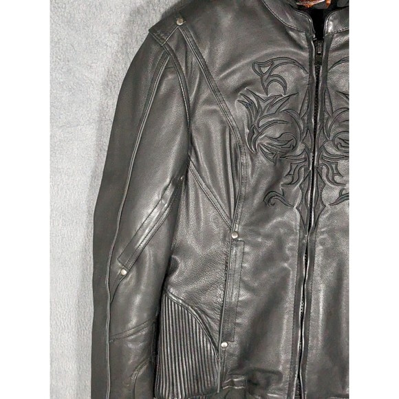 Milwaukee Leather Motorcycle Jacket Women's SZ S with detachable hoodie liner - Picture 9 of 16